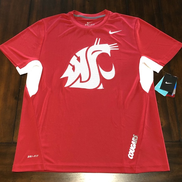 RARE NIKE DRI-FIT HYPERCOOL WSU COUGARS SHIRT LRG - Picture 1 of 8